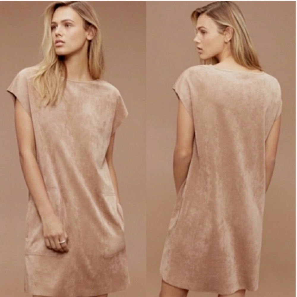 Aritzia Wilfred Free Suede Nori Dress Size Medium